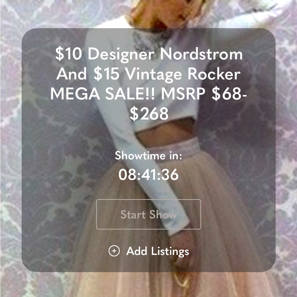 $10 Designer Nordstrom and Revolve. $15 Vintage Band Tees!!! Monday 12 Noon CST